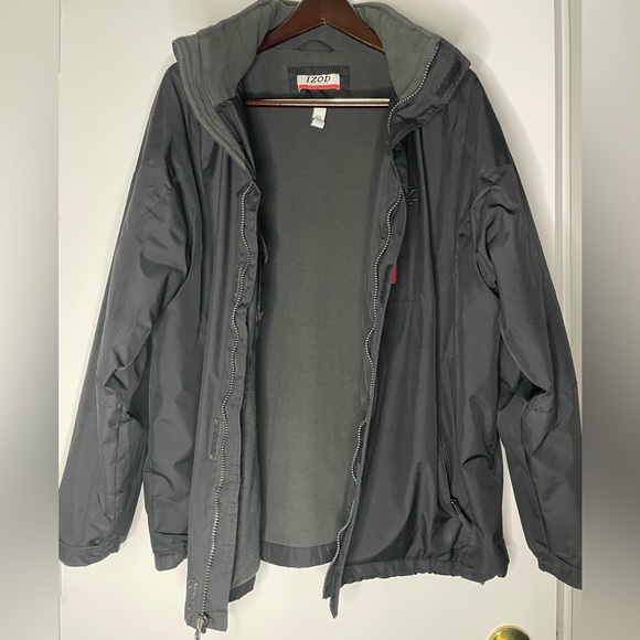 Men's Black Izod Perform X Coat Size Large. - Picture 8 of 15